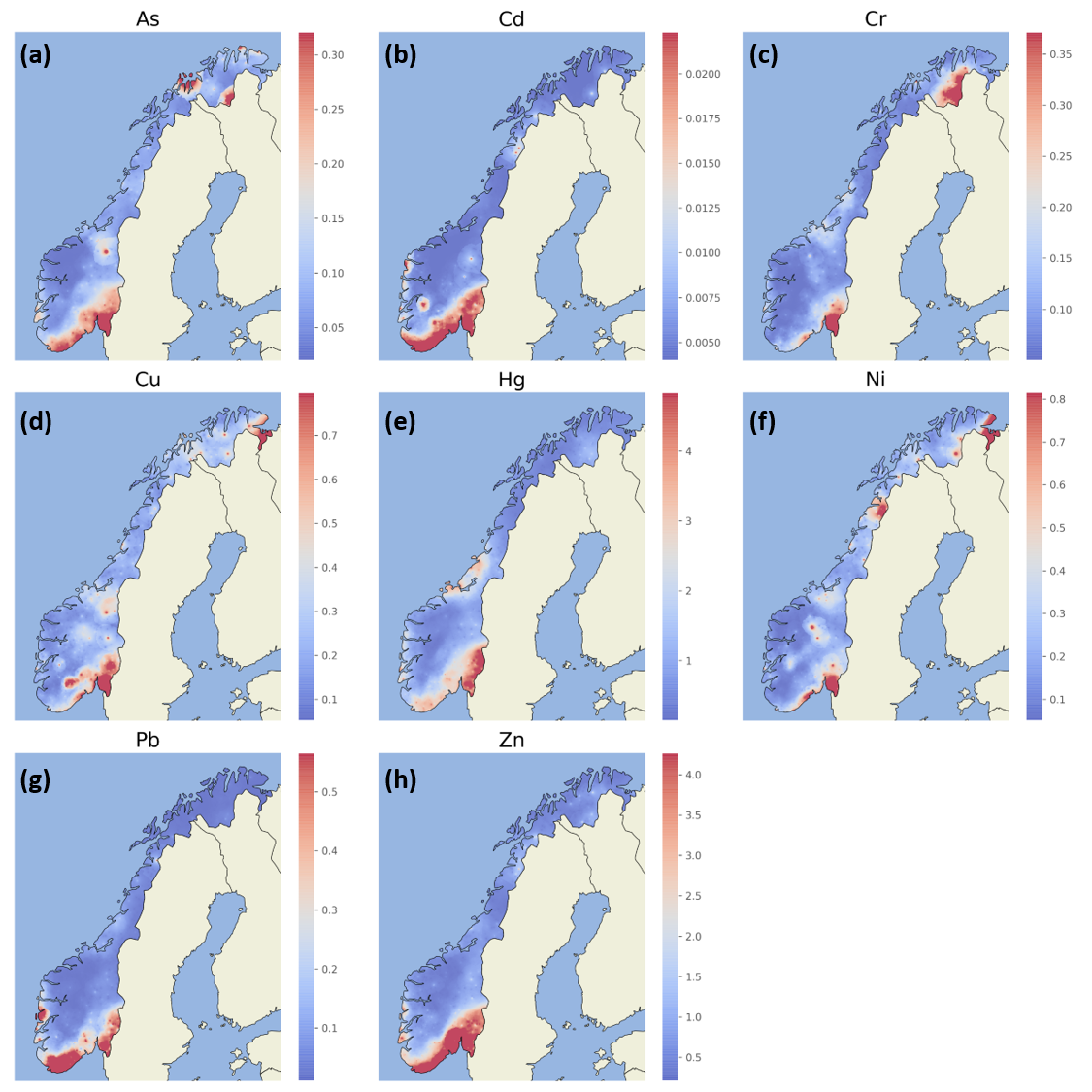 Interpolated water chemistry from the 2019 1000 Lakes survey